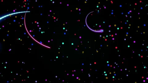 Vibrant Neon Lights in Dark Space. Stock Footage 331188636