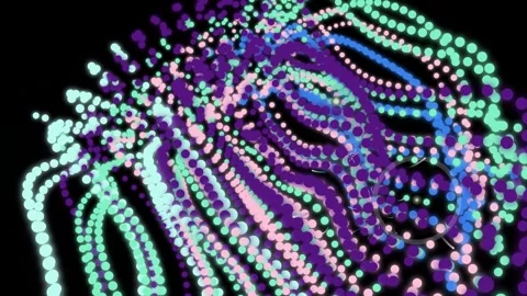 Vibrant Neon Lights Swirling Pattern Motion. Stock Footage 329501992