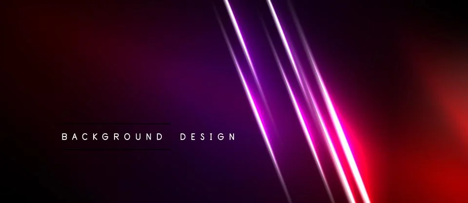 Vibrant neon lines intersect dark background. Gradient shades transition from Stockillustratie