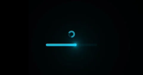 Vibrant neon loading bar downloading bar loading screen pixelated progress anima 스톡 동영상 334795010