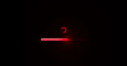 Vibrant neon loading bar downloading bar loading screen pixelated progress anima Stock Footage 334795013
