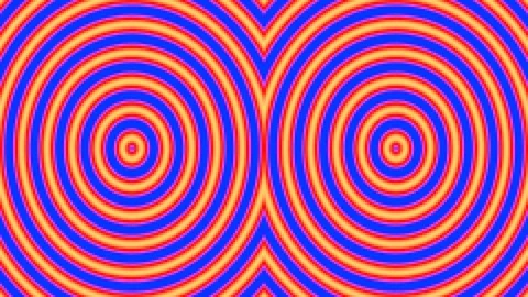 Vibrant neon optical illusion background pattern loop for modern design Video stock 333108719