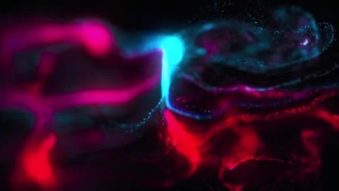 Vibrant Neon Particle Flow with Glowing Pink and Blue Energy Waves Abstract 스톡 동영상 337562687