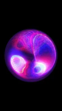 A vibrant, neon-like pattern of glowing pink and purple light, forming a dyna Stockillustratie