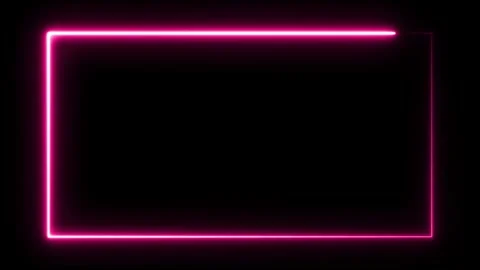 Vibrant neon pink rectangle pulses with energy on a dark background, perfect for Stock Footage 321142017