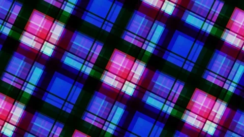 Vibrant Neon Plaid Pattern Abstract Motion Background Stock-Footage 336960680