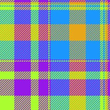 Vibrant neon plaid pattern.  Bold geometric design with diagonal stripes in b 스톡 일러스트