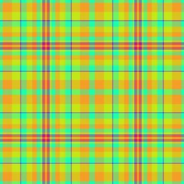 Vibrant neon plaid pattern.  Perfect for textile design, website backgrounds, Stock Illustration