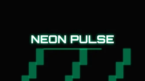 Vibrant Neon Pulse Glow Effect on Black Background | Futuristic Cyber Energ.. Stock Footage 337655437