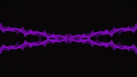 Vibrant neon purple motion background featuring fluid looping waves Video stock 339255321