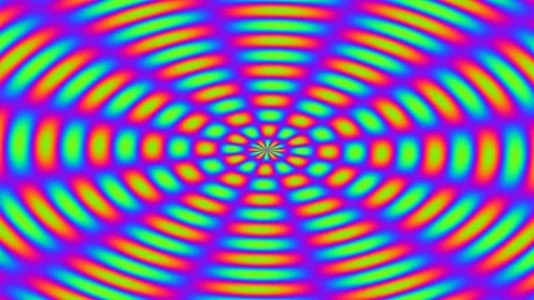 Vibrant neon radial wave pattern Stock Footage 340523228