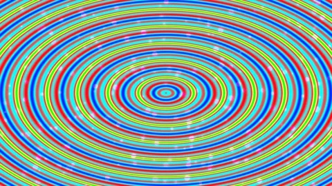 Vibrant neon retro abstract circular pattern seamless background loop Stock Footage 336264096