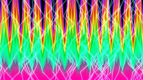 Vibrant Neon Retro Wave Equalizer Audio Visualizer Technology Background Stock Footage 335606615