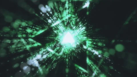 Vibrant neon shapes interconnected in a pulsating dance. Hypnotic visuals for Stock Footage 316265533