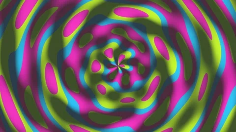 Vibrant neon spiral 4K motion background for broadcast and streaming Stock Footage 331694773