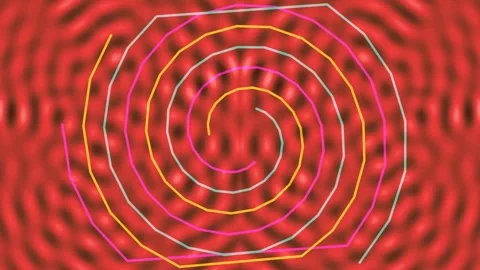 Vibrant neon spiral vortex effect background loop animation for modern tech.. Stock Footage 336539507