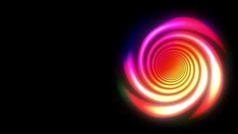 Vibrant Neon Spiral Vortex Loop - Social Media Advertising Background 4K Stock Footage 347754114