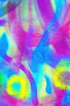 Vibrant Neon Spray Paint Pattern in Blue, Pink, Yellow for 80s, Y2K Aesthetic 스톡 일러스트