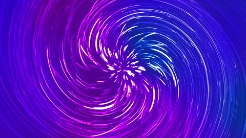 Vibrant Neon Swirl Vortex Abstract Background with Glowing Light Trails Video stock 339699464