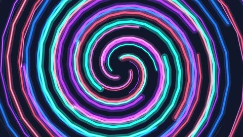 Vibrant Neon Swirls Creating a Hypnotic and Mesmerizing Visual Effect Video stock 329358482
