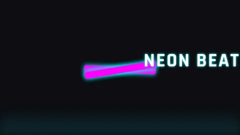 Vibrant neon synth wave graphic loop on dark background for music video beats Stock Footage 337501376
