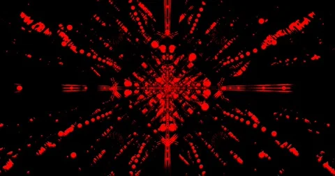 Vibrant neon tunnel animation with dynamic red patterns and sharp designs for Stock Footage 330978853