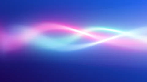 Vibrant Neon Waveforms on a Smooth Blue Gradient Background 動画素材 341781345
