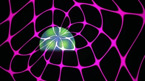 Vibrant Network Patterns With Floral Accents. Stock Footage 337496102