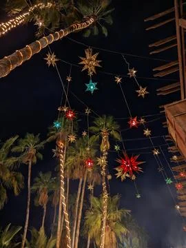 Vibrant Night Decor Stock Photos