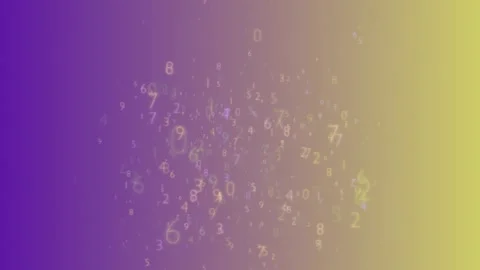 Vibrant numbers floating in colorful gradient background Stock Footage 328003296