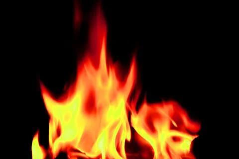 Vibrant open fire flames Stock Photos