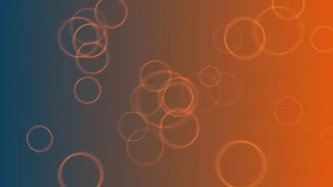 Vibrant orange and blue background with dynamic glowing circles Stock Illustration