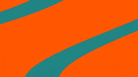 Vibrant orange and turquoise abstract background wave motion design Stock Footage 342207969