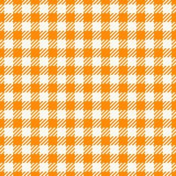 Vibrant orange and white gingham pattern featuring a classic checkered desi.. イラスト素材
