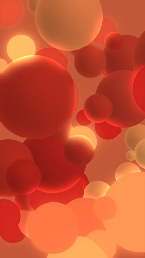 Vibrant Orange and Yellow Abstract Spheres in Warm Summer Motion Stock Footage 345995024