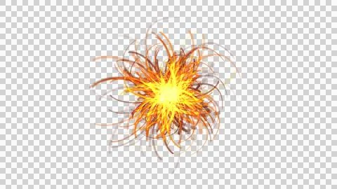 Vibrant orange and yellow explosion on white background Stock Illustration
