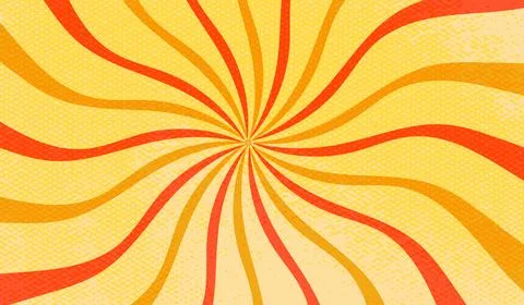Vibrant orange and yellow sunburst pattern with wavy lines 스톡 일러스트