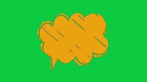 A vibrant orange animated speech bubble designed with green screen. Stock Footage 306848236