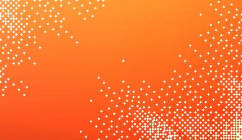 Vibrant orange background with white halftone dot pattern modern geometric Stockillustratie