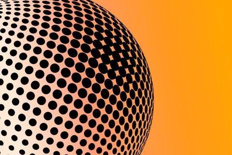 Vibrant Orange Brush Gradient with Halftone Dots Stock Illustration