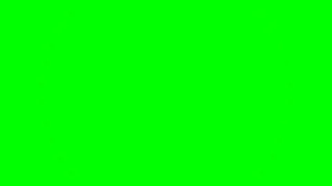 Vibrant orange circular radial bars arranged on a bright green chroma screen Stock Footage 340900389