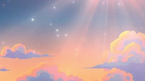 Vibrant Orange Clouds: A Fiery Sky Display at Sunrise or Sunset's Golden Hour Stock-Footage 306825711