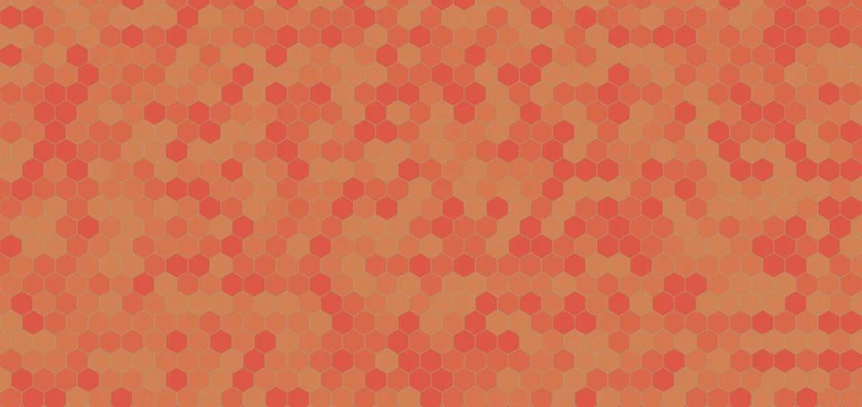 Vibrant Orange Coral Hexagonal Pattern Abstract Texture Background Matte Su.. Stock Photos