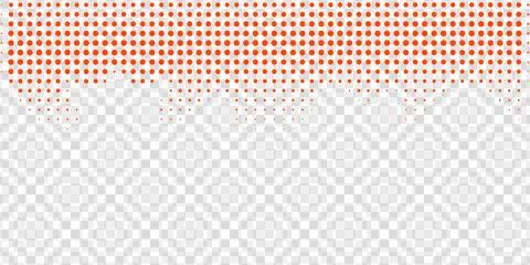 Vibrant orange dotted pattern on a transparent background. 스톡 일러스트