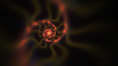 Vibrant orange glowing fractal pattern. Stock Footage 340042292