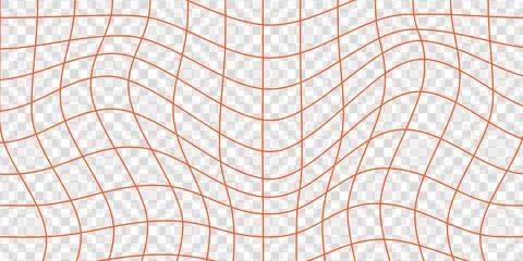 Vibrant orange grid pattern on transparent background. Stock Illustration