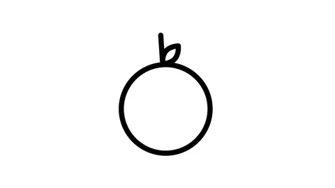 A vibrant orange icon vector, designed with clean lines, ideal for graphic .. Stock Footage 334853220