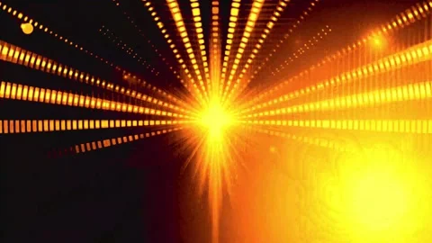 Vibrant orange light beam explosion. Radiant energy burst in darkness Stock Footage 334312458