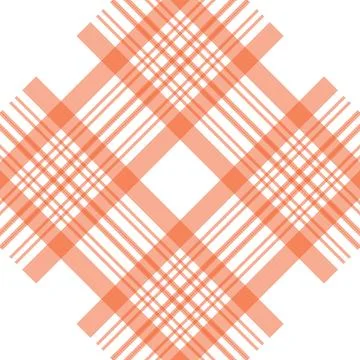 Vibrant Orange Plaid Pattern with Geometric Lines on White Background Stock Illustration
