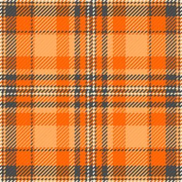 Vibrant orange plaid pattern, a seamless vector illustration featuring classi Stock Illustration